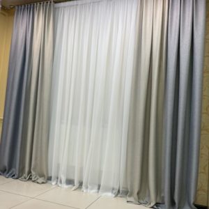 готовые шторы Блэкаут двухцветные